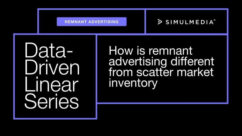 What is remnant advertising, and how is it different from the scatter market inventory?