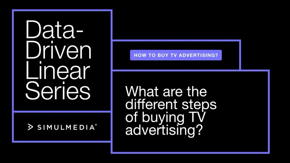 What are the different steps of buying TV advertising?