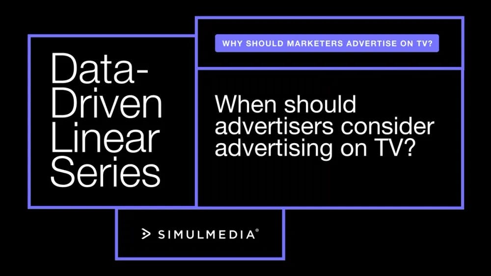 When should advertisers consider advertising on TV? What questions should they ask themselves?